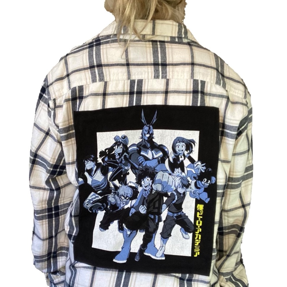 Upcycled My Hero Academia Flannel